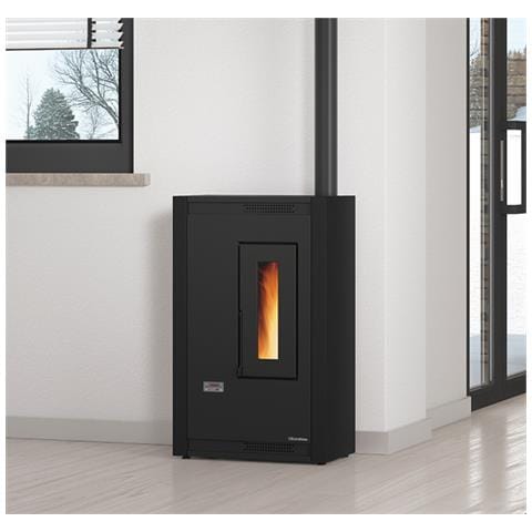 Stufa a Pellet Luisella Potenza 4.4 kW - Nero - Foto 2