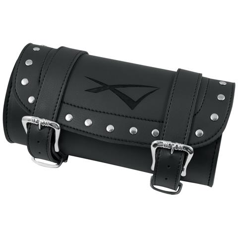 Porta Attrezzi Borsa Barilotto Forcella Moto Custom Bobber Nero - Foto 1