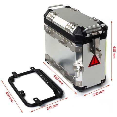 Valigia Laterale Destra Moto Alluminio 30l Argento - Foto 2