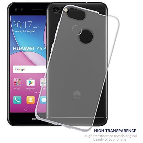 Custodia Compatibile Con Huawei Y6 Pro 2017 In Completamente Trasparente - Coperchio Protettivo In Silicone Tpu Flessibile - Foto 2