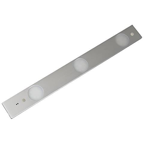 Striscia Led Piatta 3x 6,2w - Sensore Di Movimento - 50cm - Acciaio Inossidabile Spazzolato - Foto 1