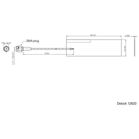 12620 antenna di rete SMA 2 dBi - Foto 2