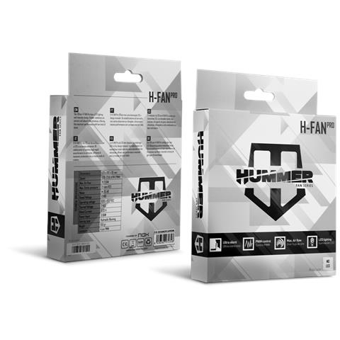 H-FAN PRO Case per computer Ventilatore 12 cm Nero, Bianco - Foto 2