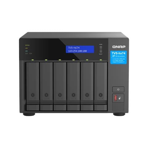 TVS-H674 NAS Tower Intel® Core™ i5 i5-12400 32 GB DDR4 0 TB QuTS hero Nero - Foto 1