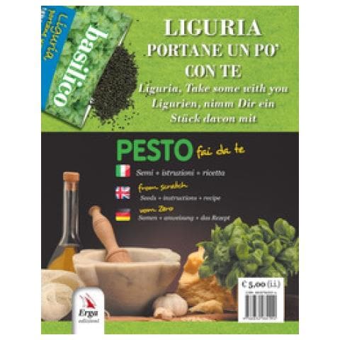 Liguria, Portane Un Po' Con Te. Pesto Fai Da Te. Semi, Istruzioni, Ricetta. Ediz. Italiana, Inglese E Tedesca - Foto 1