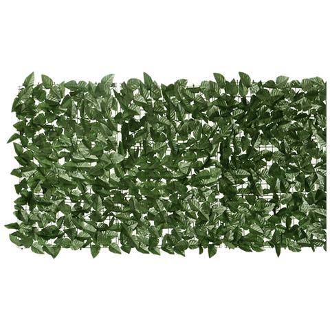 Schermo Privacy Da Balcone Con Foglie Verde Scuro 600x75 Cm - Foto 3