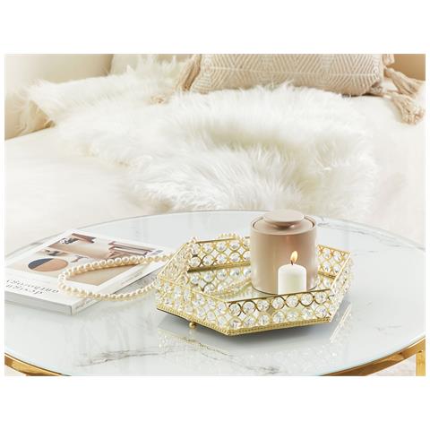 Vassoio Vatan Vetro Oro - Foto 1