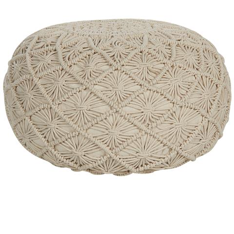 Pouf Macramè Berkane Cotone Beige - Foto 2