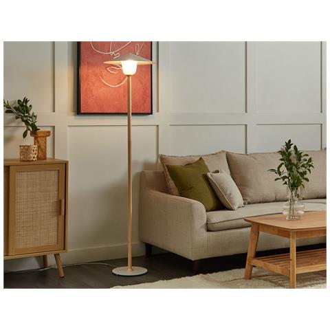 Lampada Da Pavimento Moppy Legno Di Quercia Bianco - Foto 1
