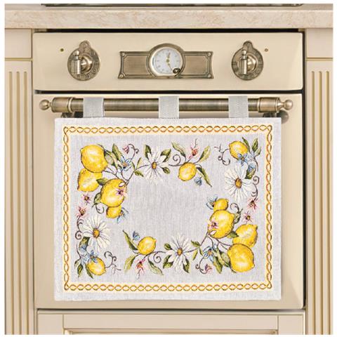 Copriforno Cucina Universale Cinigliato Copertura Decorazione Forno Dis. Limoni - Foto 1