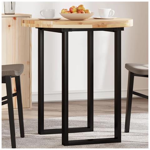 Piano Tavolo Rotondo 70x4 Cm In Legno Massello Di Acacia - Foto 1