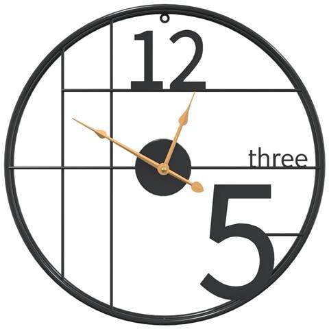 Orologio Da Parete Nero 50 Cm In Ferro - Foto 2