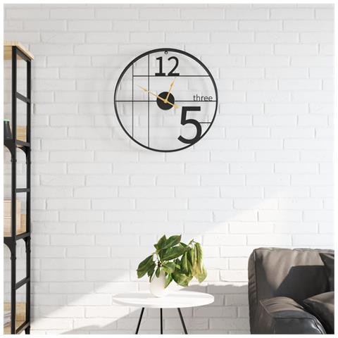 Orologio Da Parete Nero 50 Cm In Ferro - Foto 1