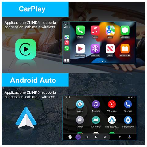 Autoradio Per Opel Meriva Corsa Zafira Vivaro Antara Tigra 7 Pollici Car Radio Con Carplay Android Auto Gps Bt Fm Rds Android 2 Din Radio 2gb+64gb (nero Lucido) - Foto 2