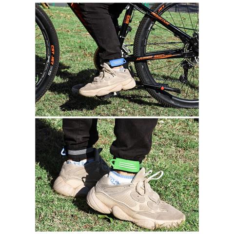 Cinghie Per Gambe Da Ciclismo Per Mountain Bike 1 Paio Black - Foto 2