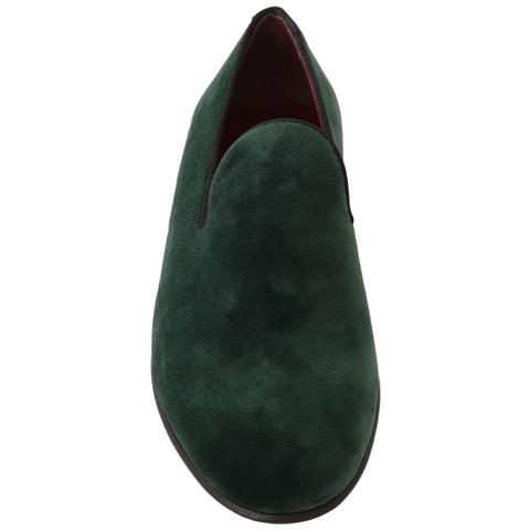 Mocassini Con Pantofola In Pelle Scamosciata Verde - Eu35/us4.5 - Foto 2