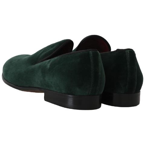 Mocassini Con Pantofola In Pelle Scamosciata Verde - Eu35/us4.5 - Foto 5
