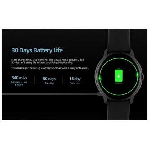 Imilab Smartwatch Orologio Fitness Tracker Bluetooth Ox Kw66 Black Per Smartphone Ios Android - Foto 5