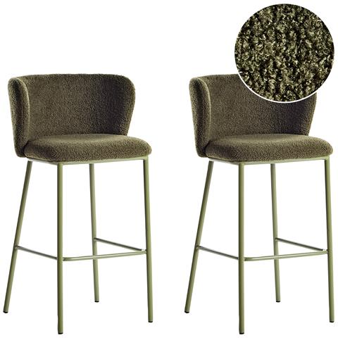 Set Di 2 Sedie Alte Mina Ii Verde - Foto 2