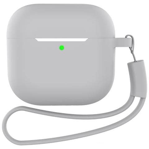 Custodia Per Airpods Con Portachiavi E Accessori Grey  Airpods 4 Piatto - Foto 1