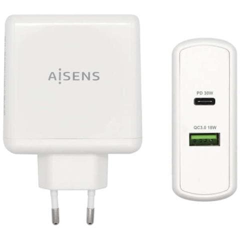 Asch-2pd30qc-w Caricabatterie Per Dispositivi Mobili Gps, Comandi Di Gaming, Mp3, Mp4, Telefono Cellulare, Comput - Foto 1