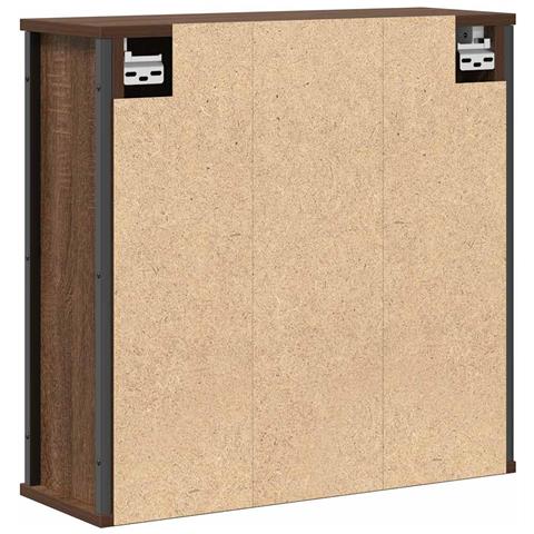 Pensile da Bagno con Specchio Rovere Marrone 60x21x60 cm - Foto 9