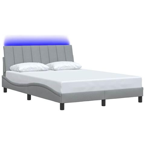 Giroletto Senza Materasso Grigio Chiaro 120x200 Cm Tessuto - Foto 3