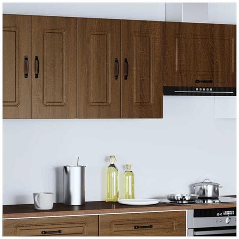 Pensile Da Cucina Kalmar Rovere Marrone In Legno Multistrato - Foto 3