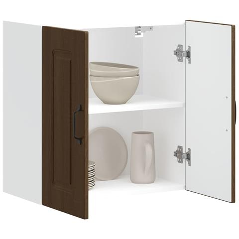 Pensile Da Cucina Kalmar Rovere Marrone In Legno Multistrato - Foto 1