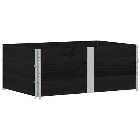 Fioriera Da Giardino Nera 150x100 Cm In Legno Massello Di Pino - Foto 1