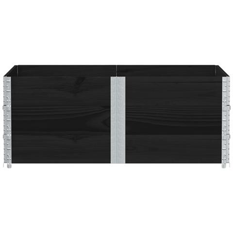 Fioriera Da Giardino Nera 150x100 Cm In Legno Massello Di Pino - Foto 2