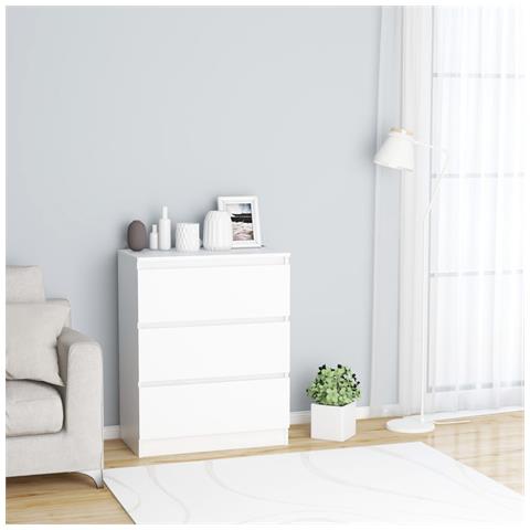 Credenza Bianca 60x35x76 Cm In Legno Multistrato - Foto 6