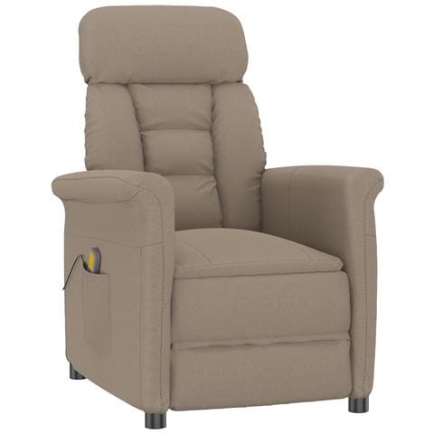 Sedia Massaggiante taupe in microfibra - Foto 1