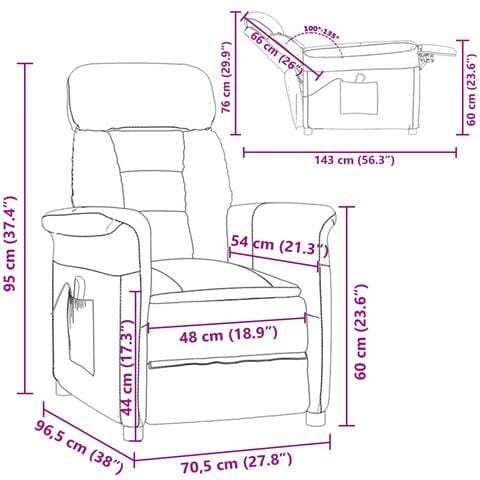 Sedia Massaggiante taupe in microfibra - Foto 7