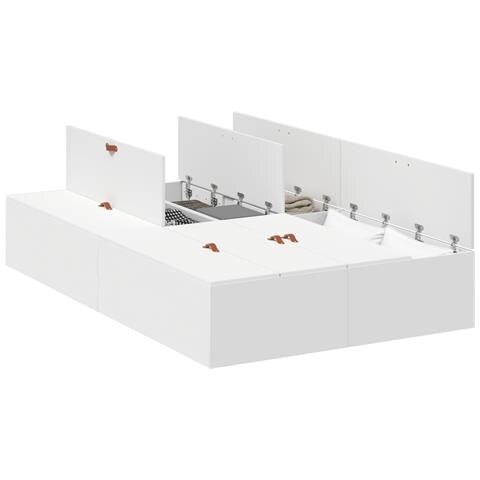 Struttura Letto Storage  Bianca 120x190 cm - Foto 1