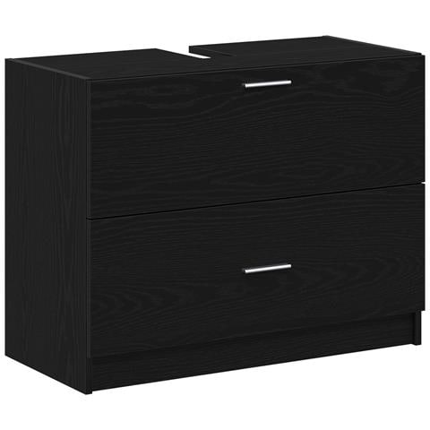 Cabinet per lavello Nero Rovere 78x37x59 cm Legno ingegnerizzato - Foto 1