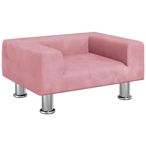 Lettino per Cani Rosa 50x40x26,5 cm in Velluto - Foto 1