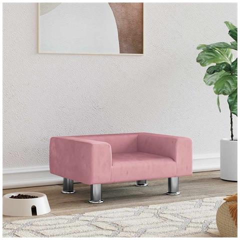 Lettino per Cani Rosa 50x40x26,5 cm in Velluto - Foto 2