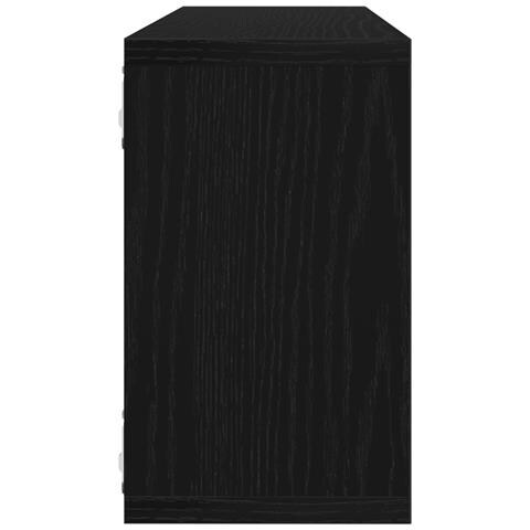 Mensole a parete  4 pezzi in legno nero 80x15x26 cm - Foto 9