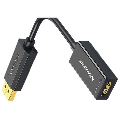 Adattatore Convertitore Dp A Hdmi 4kx2k - 0.15 Metri - Trasmissione Audio Video Ad Alta Definizione - Foto 3