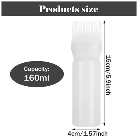 Flacone Con Applicatore Per Olio Per Capelli 160 Ml Riutilizzabile - Foto 2