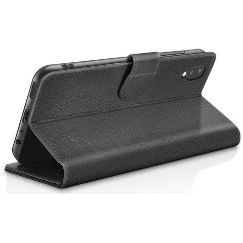 Custodia A Portafoglio Per Galaxy A02 Con Funzione Di Supporto E Linguetta Magnetica, Nero - Foto 5
