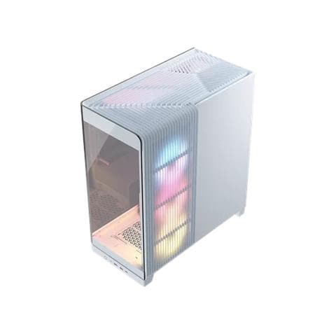 4500X LX-R RGB Tempered Glass Mid-Tower, White Midi Tower Bianco - Foto 1