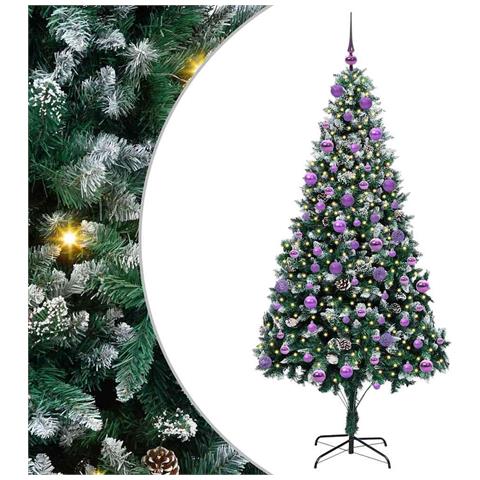 Albero di Natale artificiale con 300 LED Verde 210 cm - Foto 1