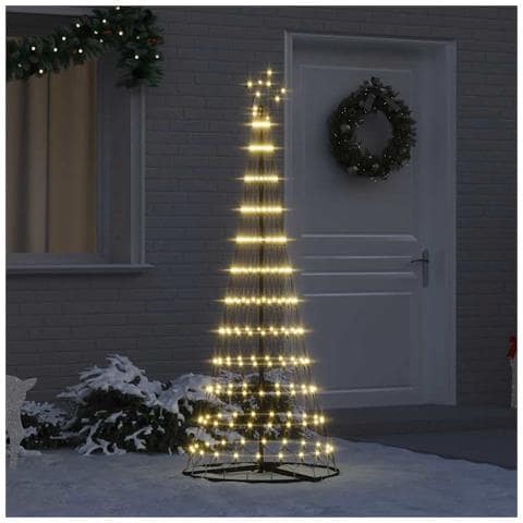 Albero di Natale LED Bianco caldo 71 x 71 x 184.5 cm Metallo - Foto 2