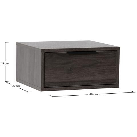 Comodino Sospeso Auri 1 Cassetti Colore Noce - Foto 7