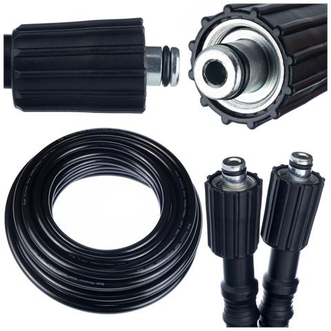 Tubo Alta Pressione 10m M22-m22 - Compatibile Con Idropulitrice Kärcher | Nylon, Pvc, 200 Bar, 60°c | Resistente E Flessibile - Foto 1
