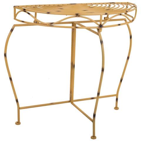 Mobile Da Ingresso In Ferro Battuto Giallo 75x37x75h - Foto 1