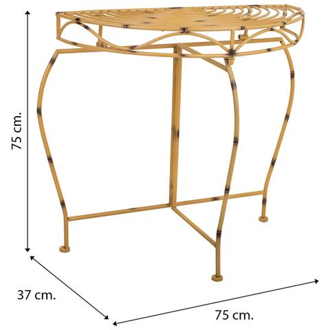 Mobile Da Ingresso In Ferro Battuto Giallo 75x37x75h - Foto 8