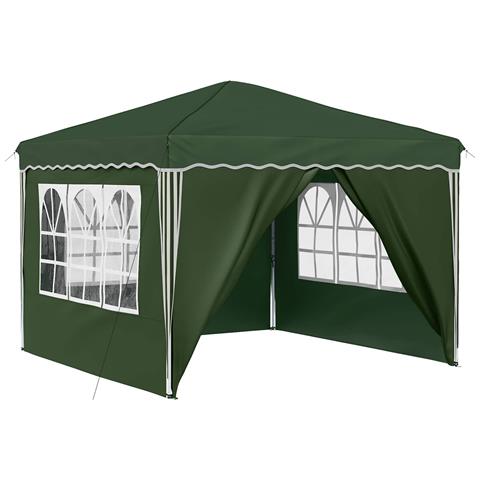 Tenda per feste a pop-up 288 x 288 x 245 cm Verde - Foto 1